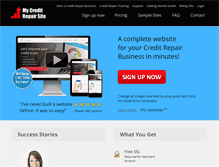 Tablet Screenshot of mycreditrepairsite.com